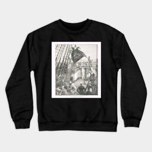 Capture of a Devil Fish (ray) Antigua Crewneck Sweatshirt